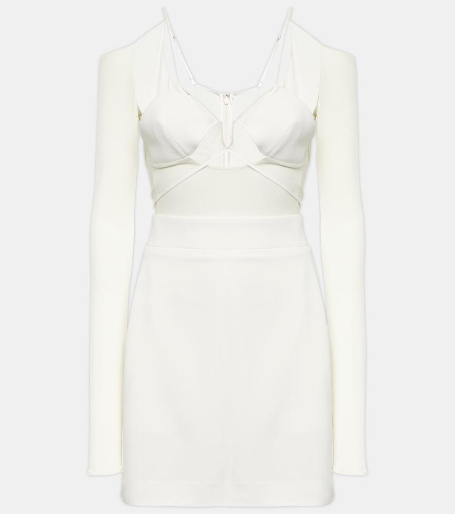 nensi dojaka bridal cutout crêpe minidress