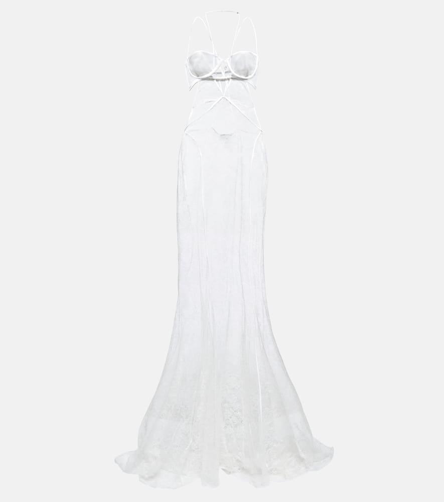 nensi dojaka bridal halterneck lace gown