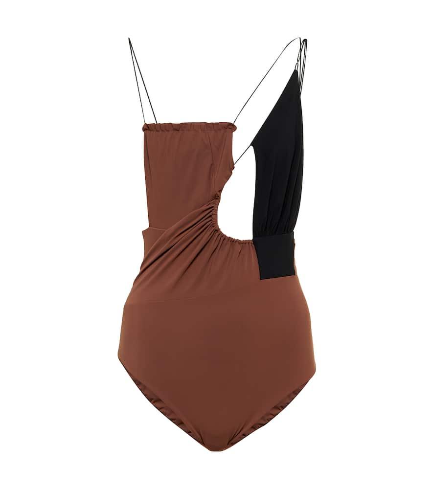 nensi dojaka cutout asymmetric swimsuit
