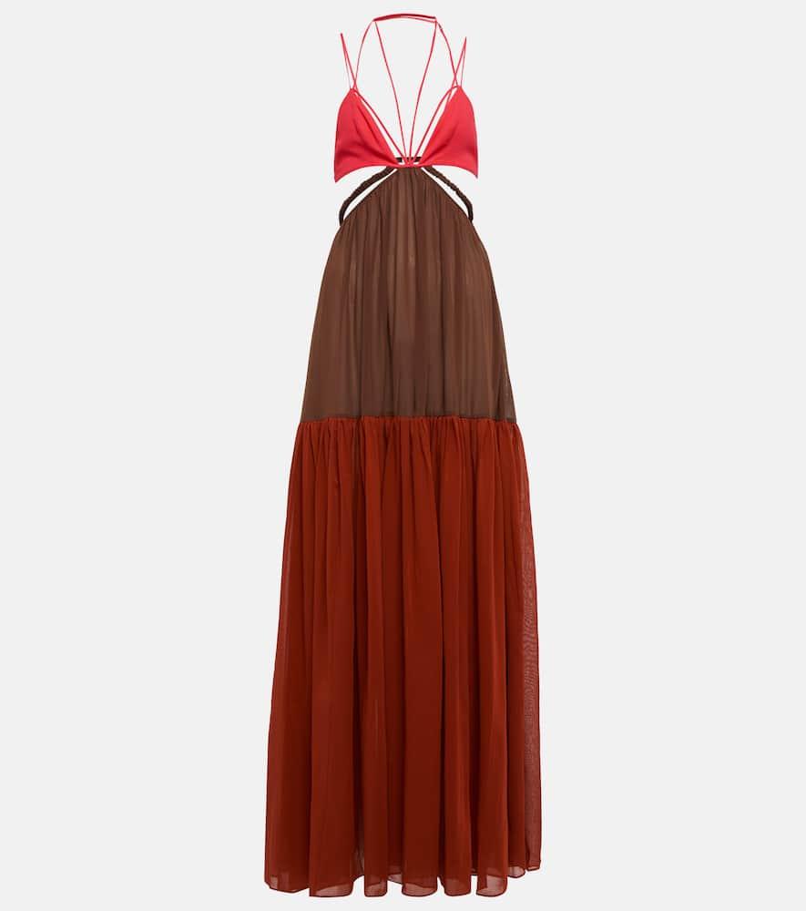 nensi dojaka cutout cotton maxi dress