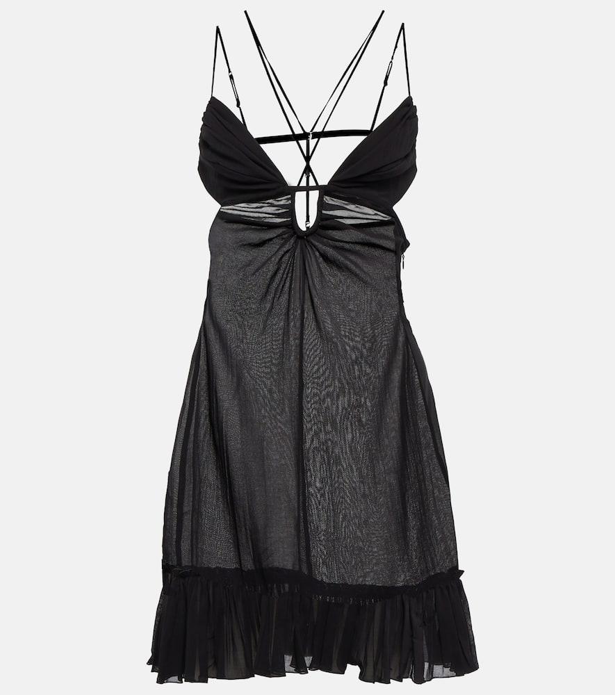 nensi dojaka cutout halterneck cotton minidress