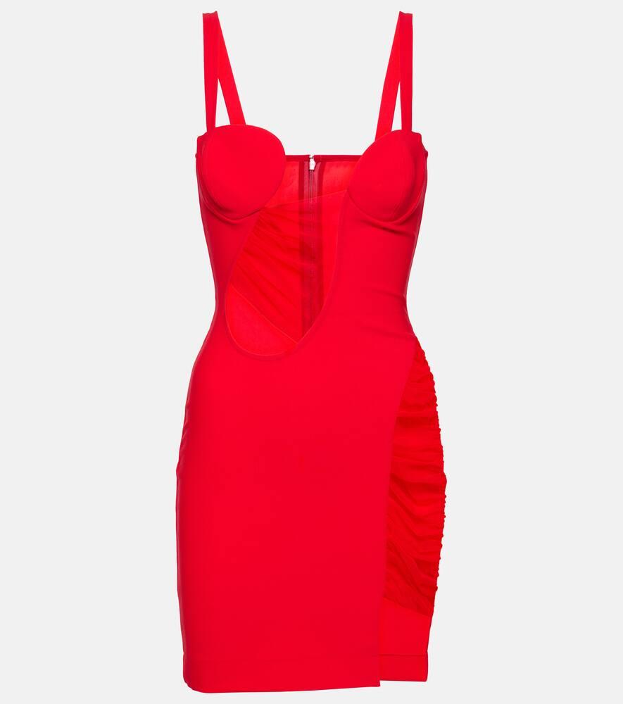 nensi dojaka cutout jersey minidress