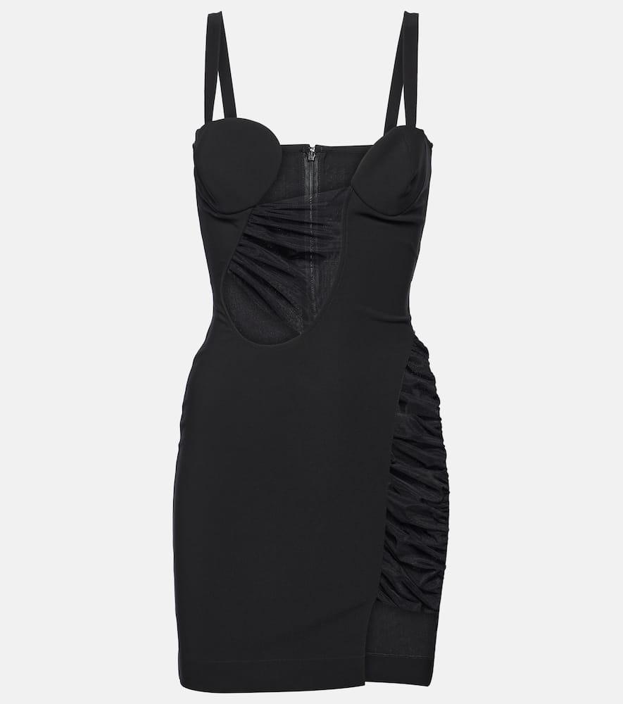 nensi dojaka cutout jersey minidress