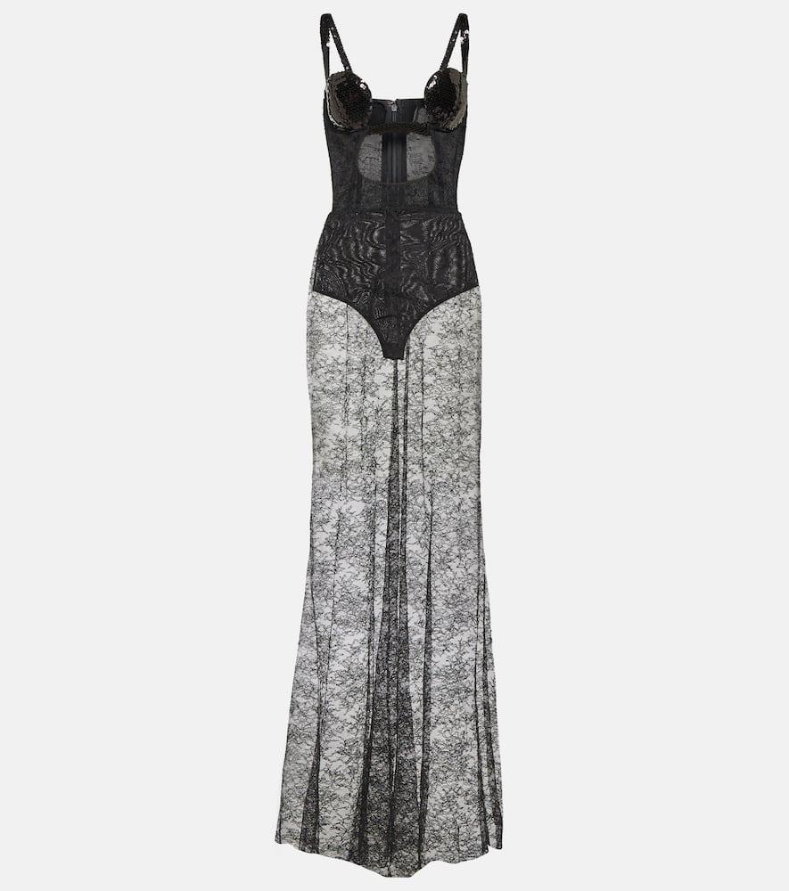 nensi dojaka cutout sequined lace