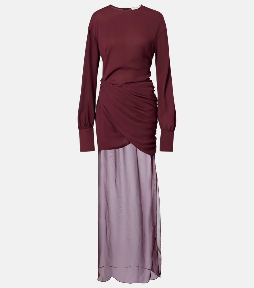 nensi dojaka davina draped maxi dress