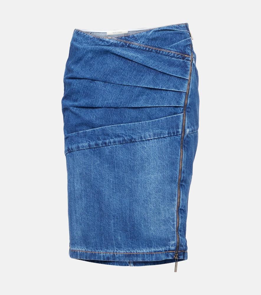 nensi dojaka denim midi skirt