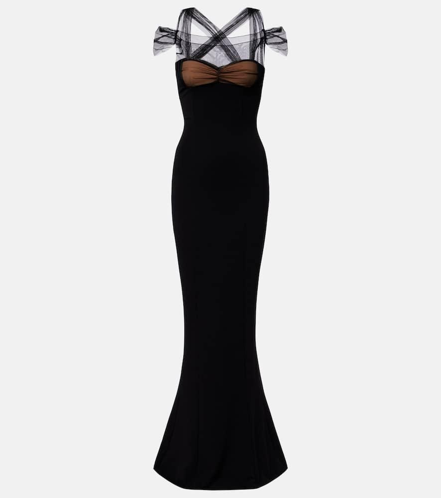 nensi dojaka draped maxi dress