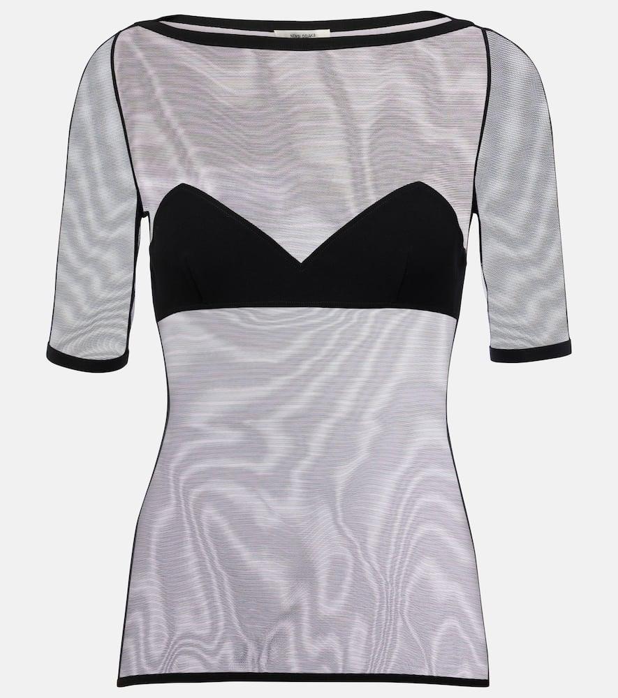 nensi dojaka mesh top