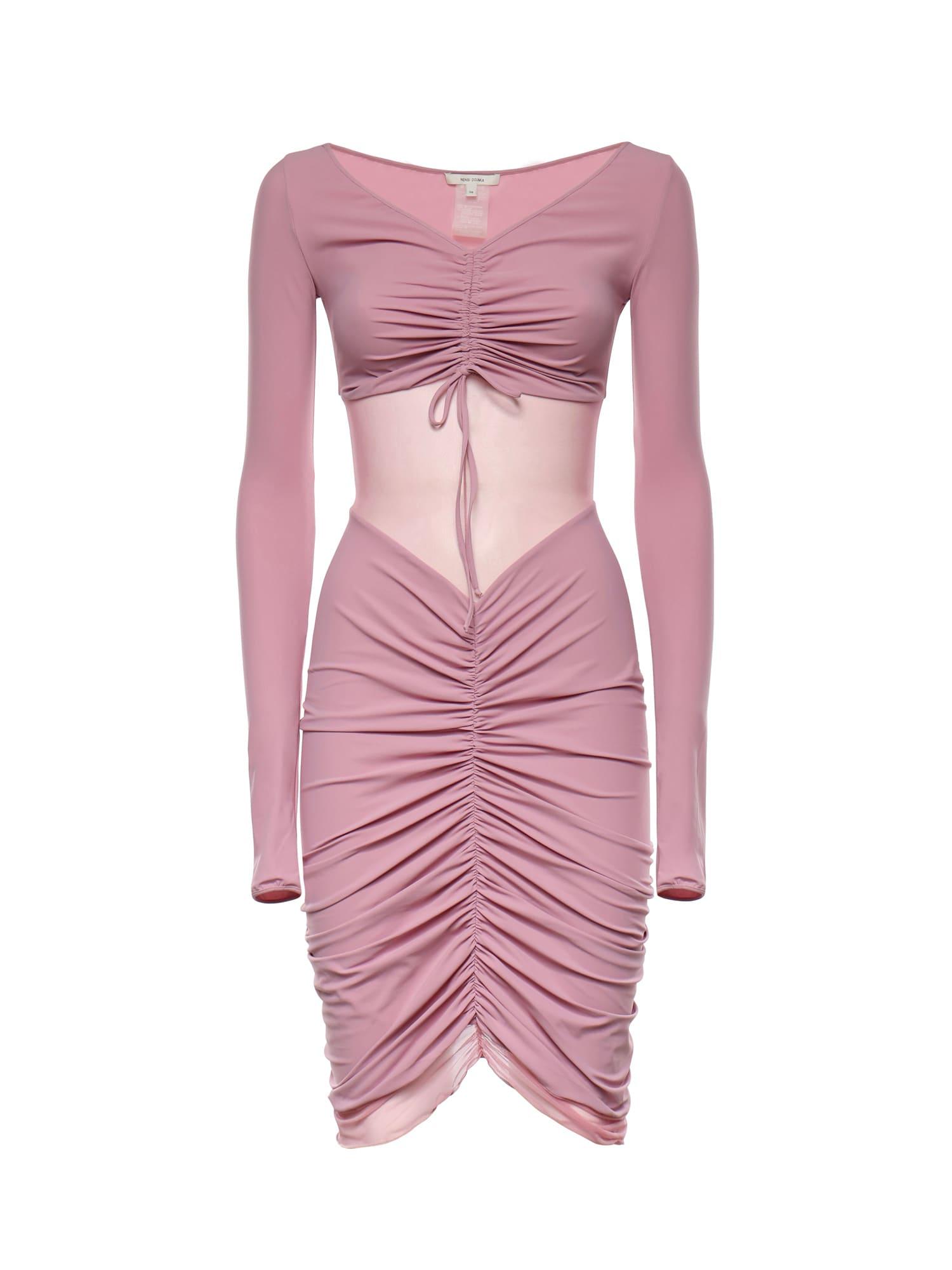 nensi dojaka ruched ballet mini dress