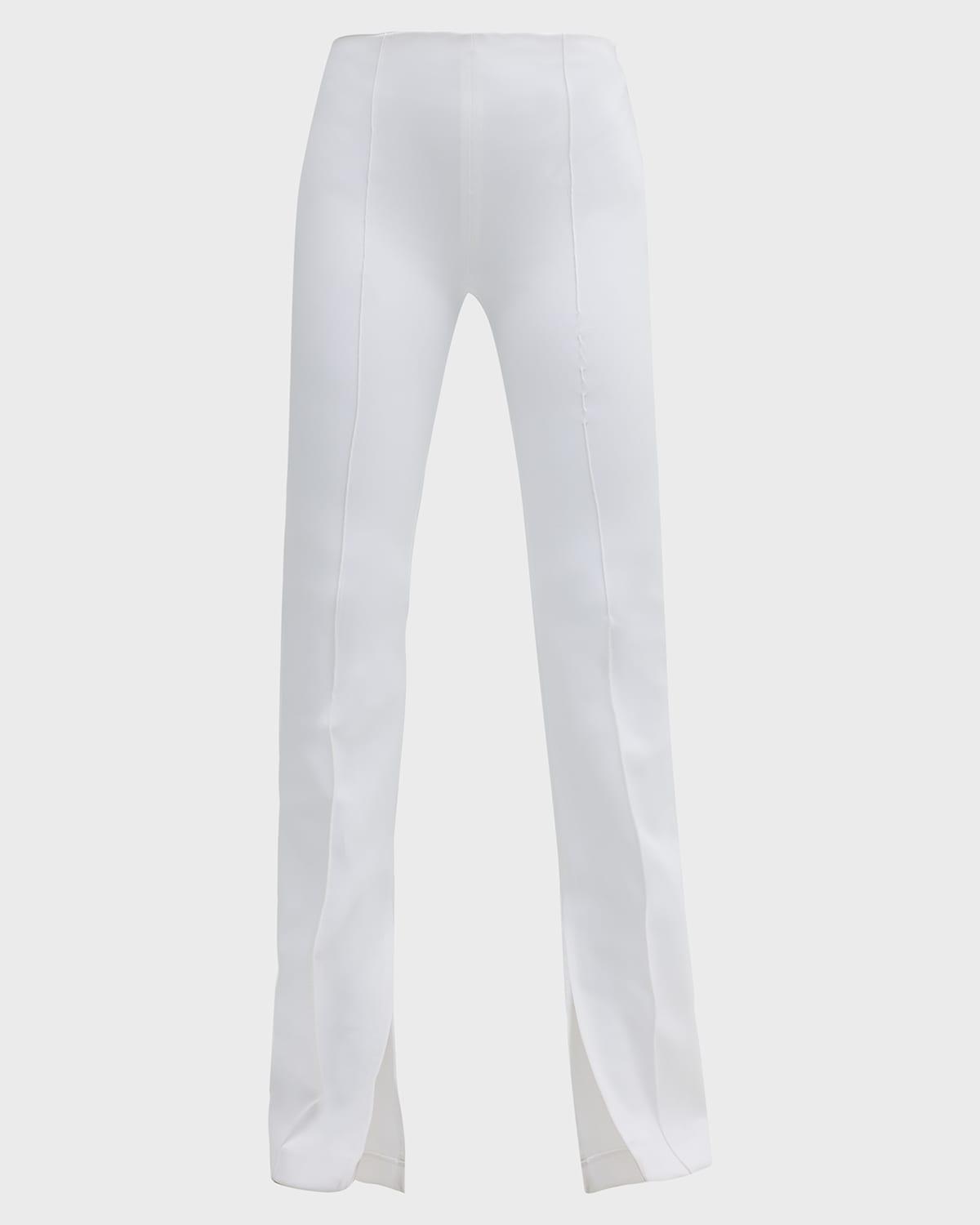 neoprene slit-cuff flare pants