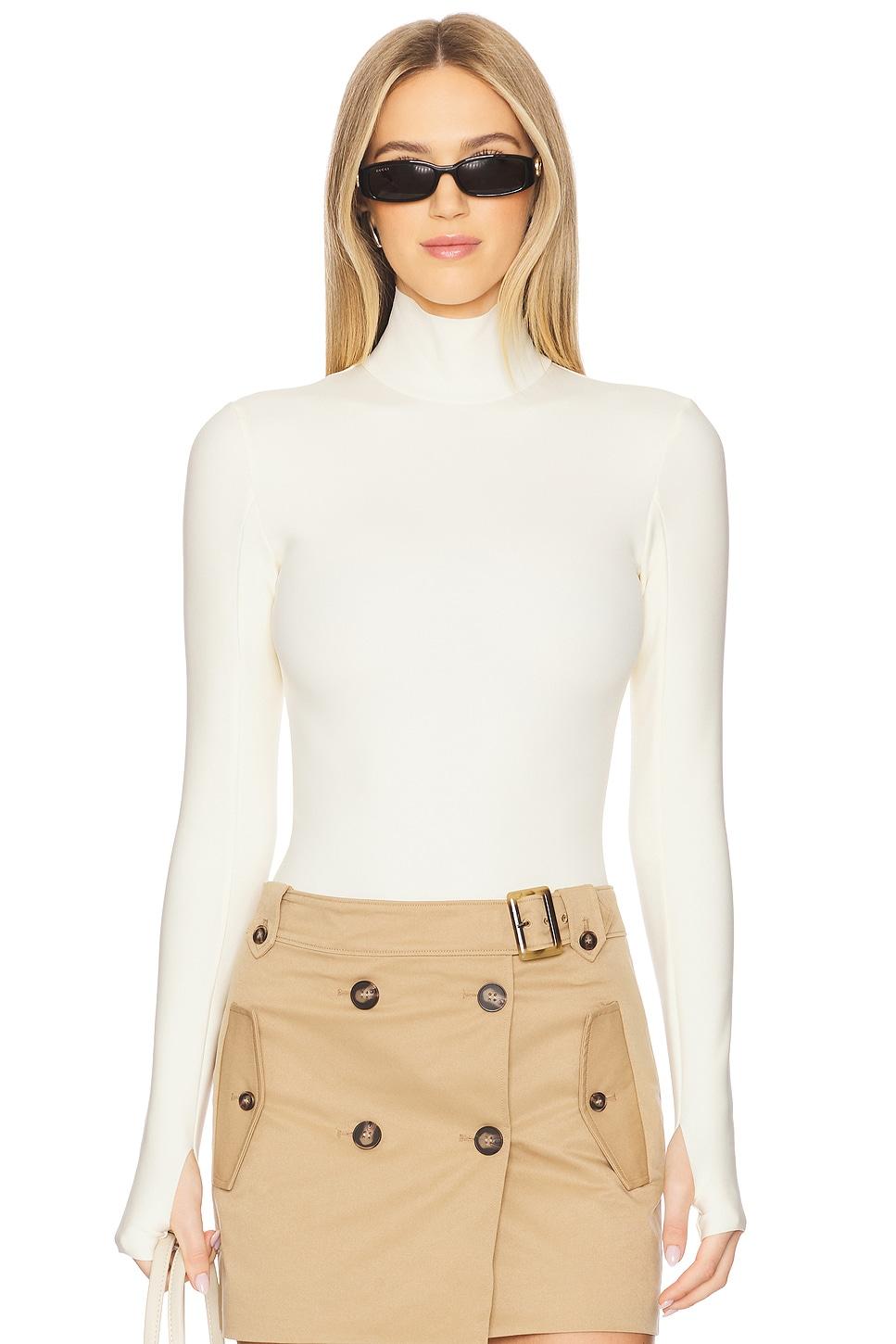 neoprene turtleneck bodysuit