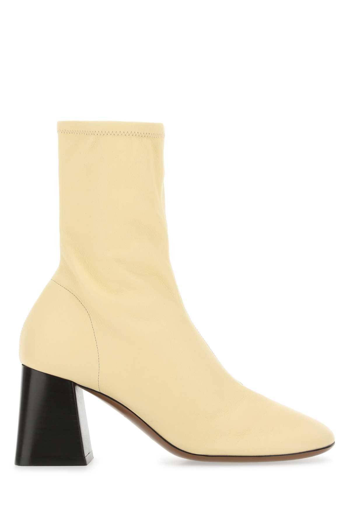 neous cream leather lepus ankle boots