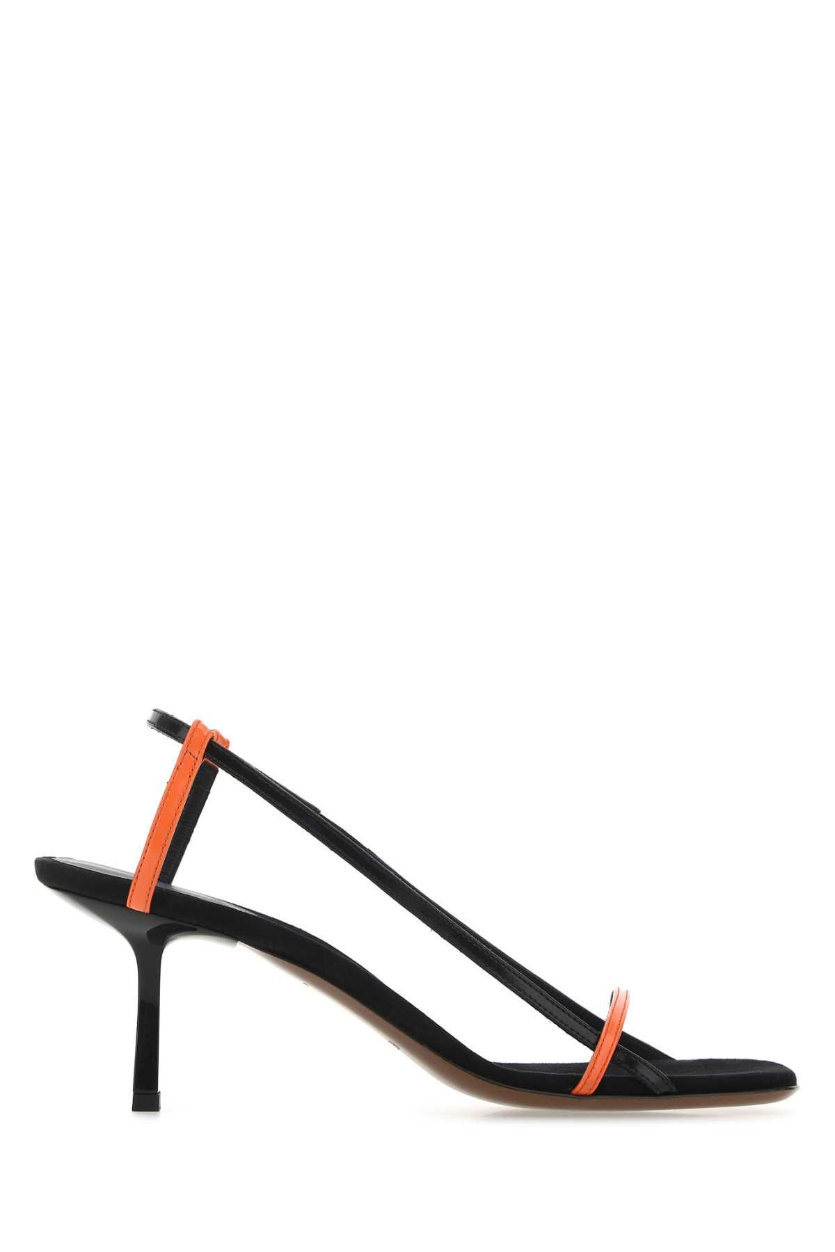 neous two-tone leather merga sandals