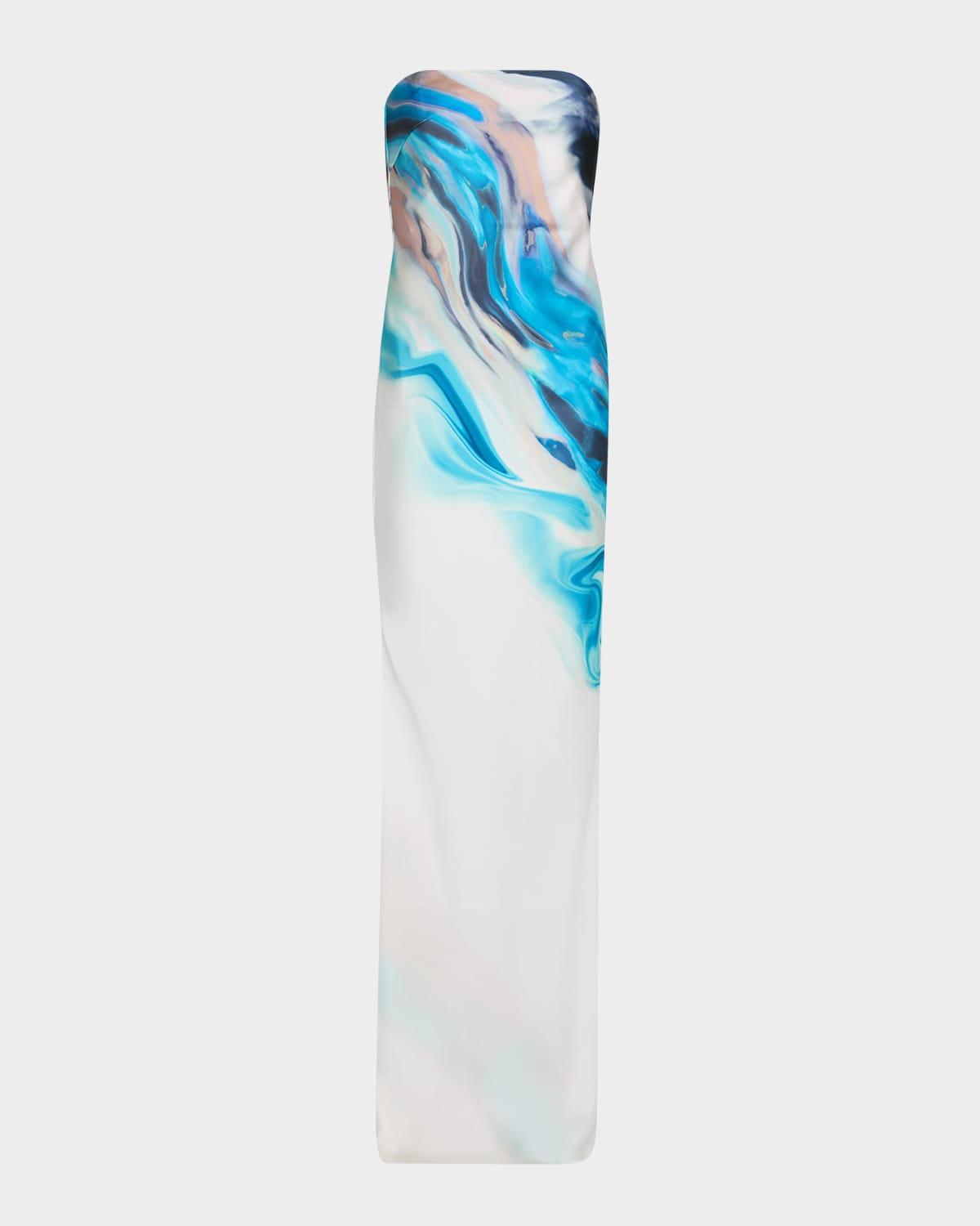 nessa strapless column gown
