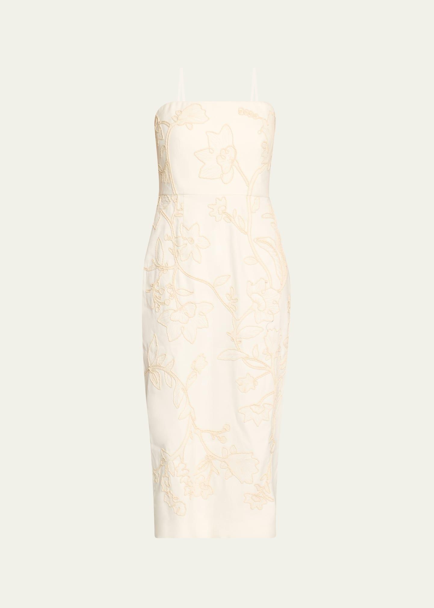 netia strapless embroidered dress
