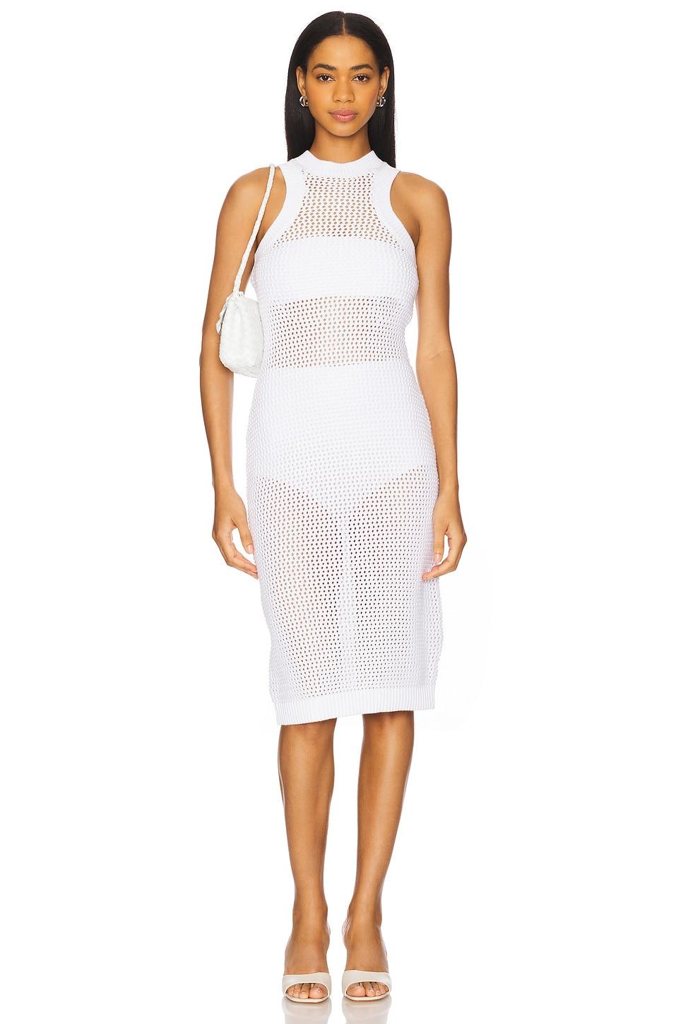 netting racer tank dress