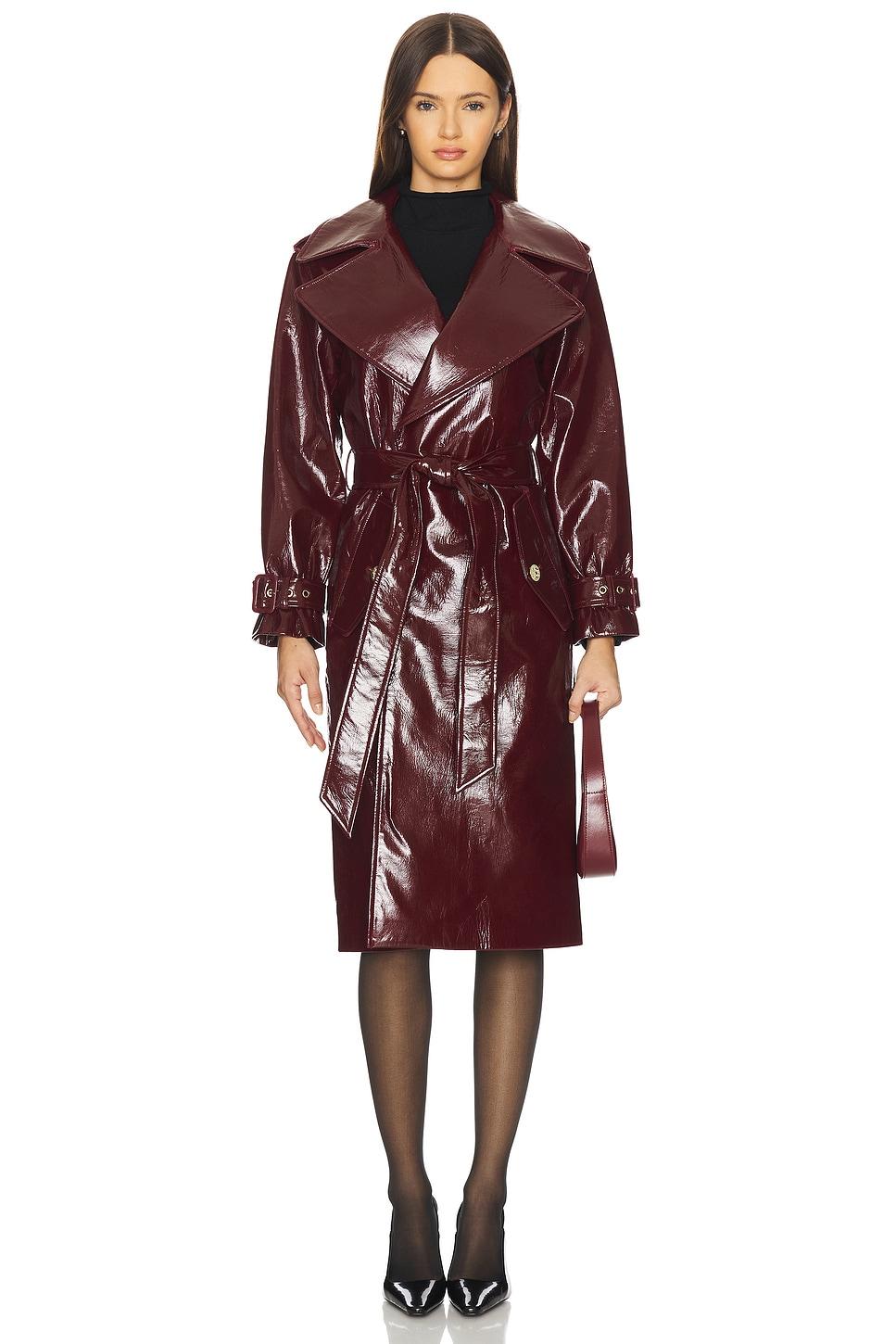 nevada vegan leather trench coat