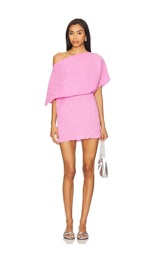 never fully dressed mini tilly dress in pink.