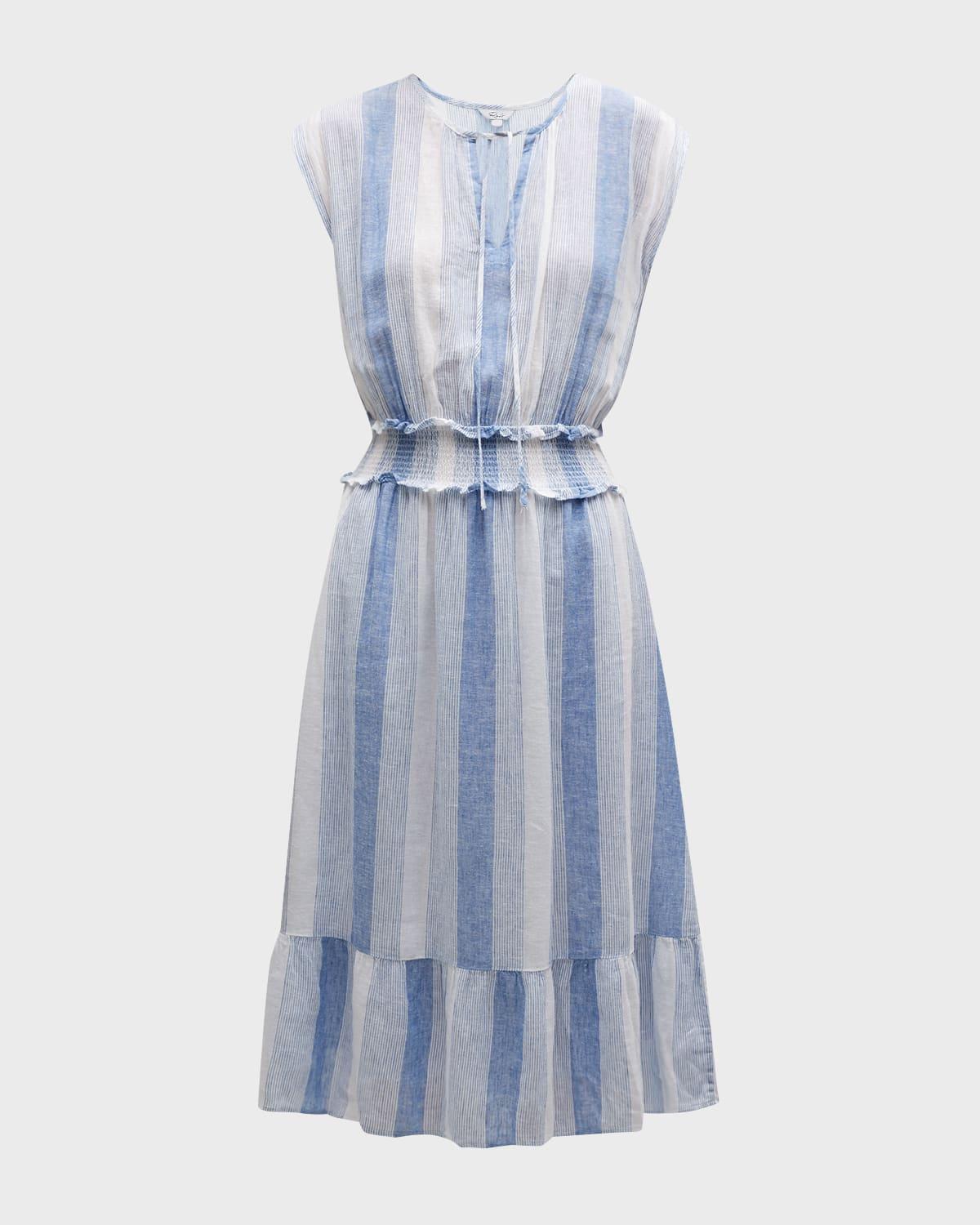 nevis stripe ashlyn midi dress