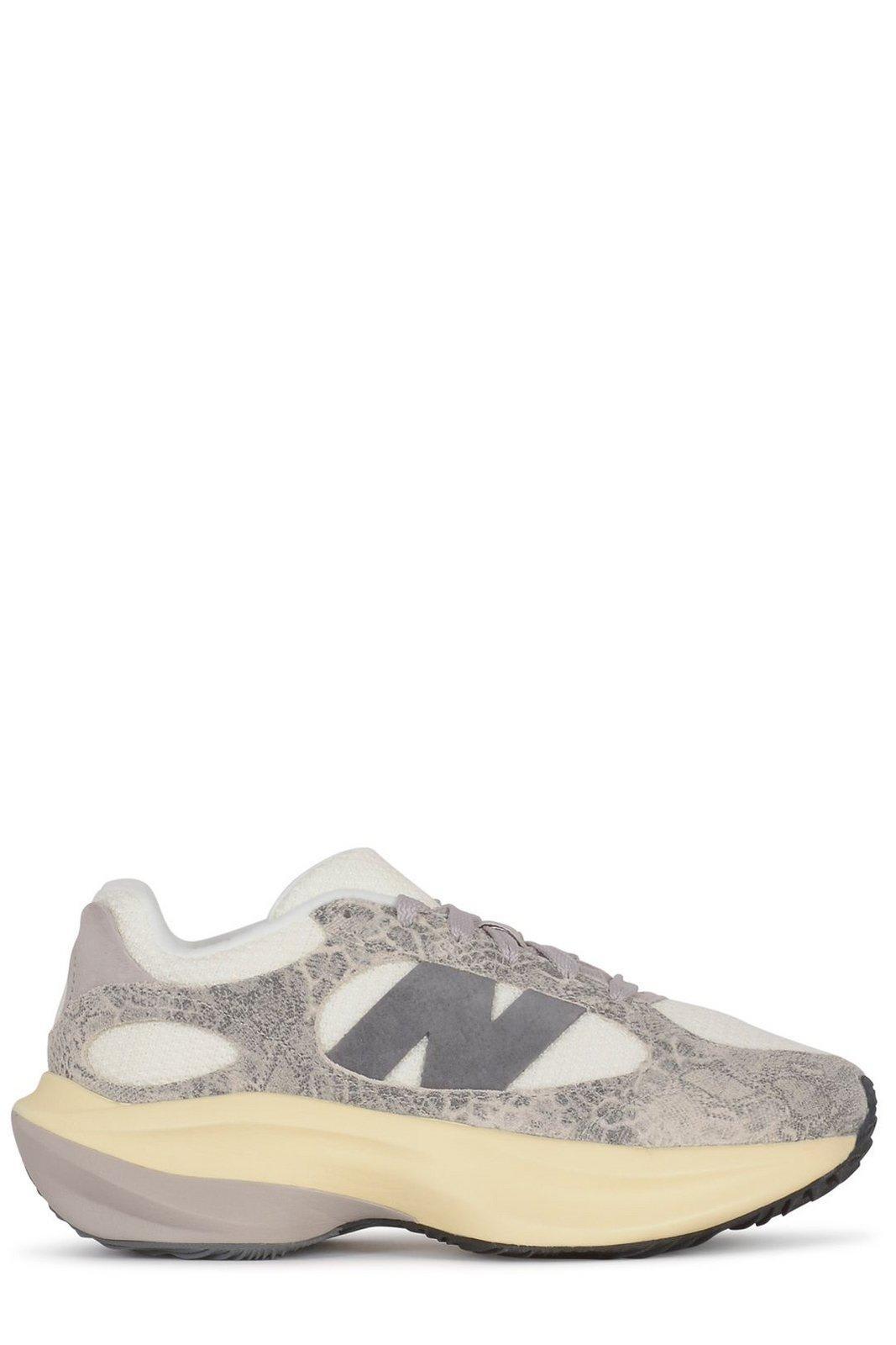 new balance logo patch sneakers