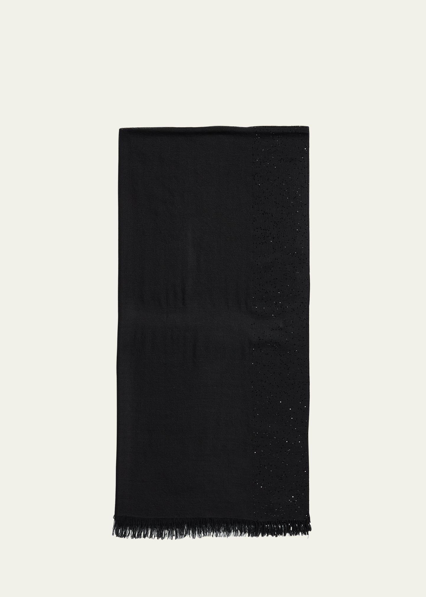 new dalila colorblock sequined wool silk scarf