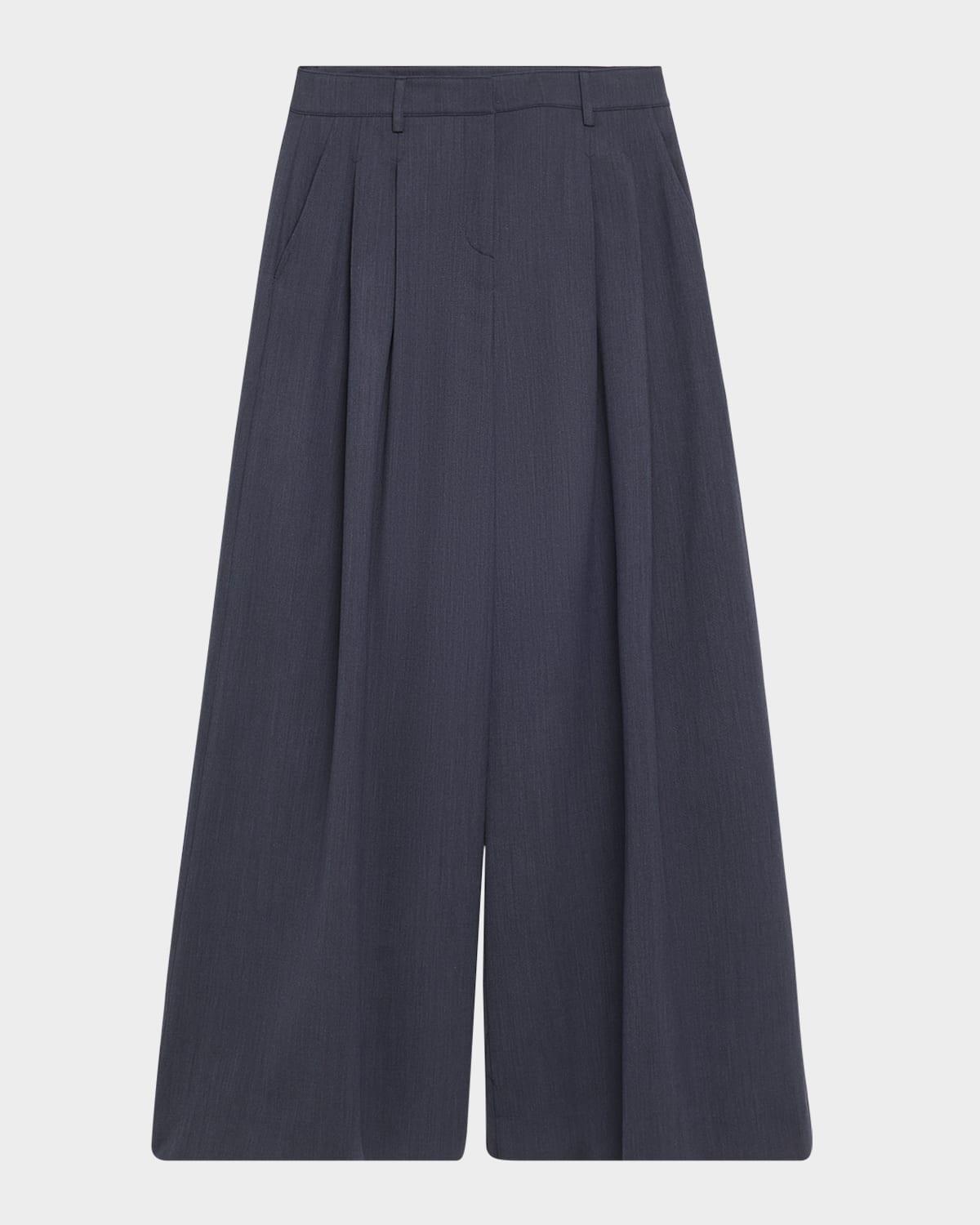 new didi wool-blend wide-leg pants