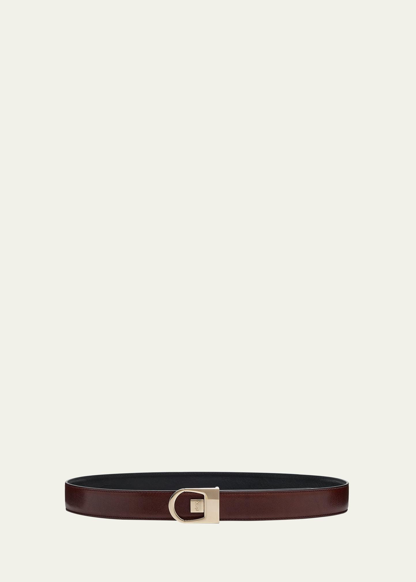 new logo reversible leather belt
