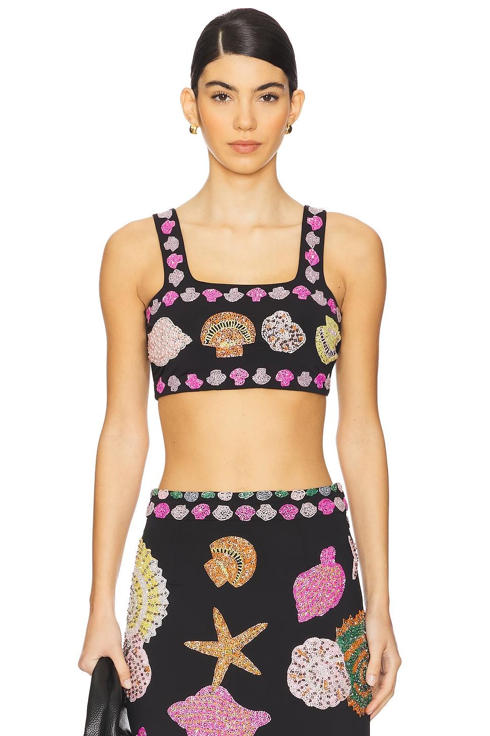 new york hand embellished top