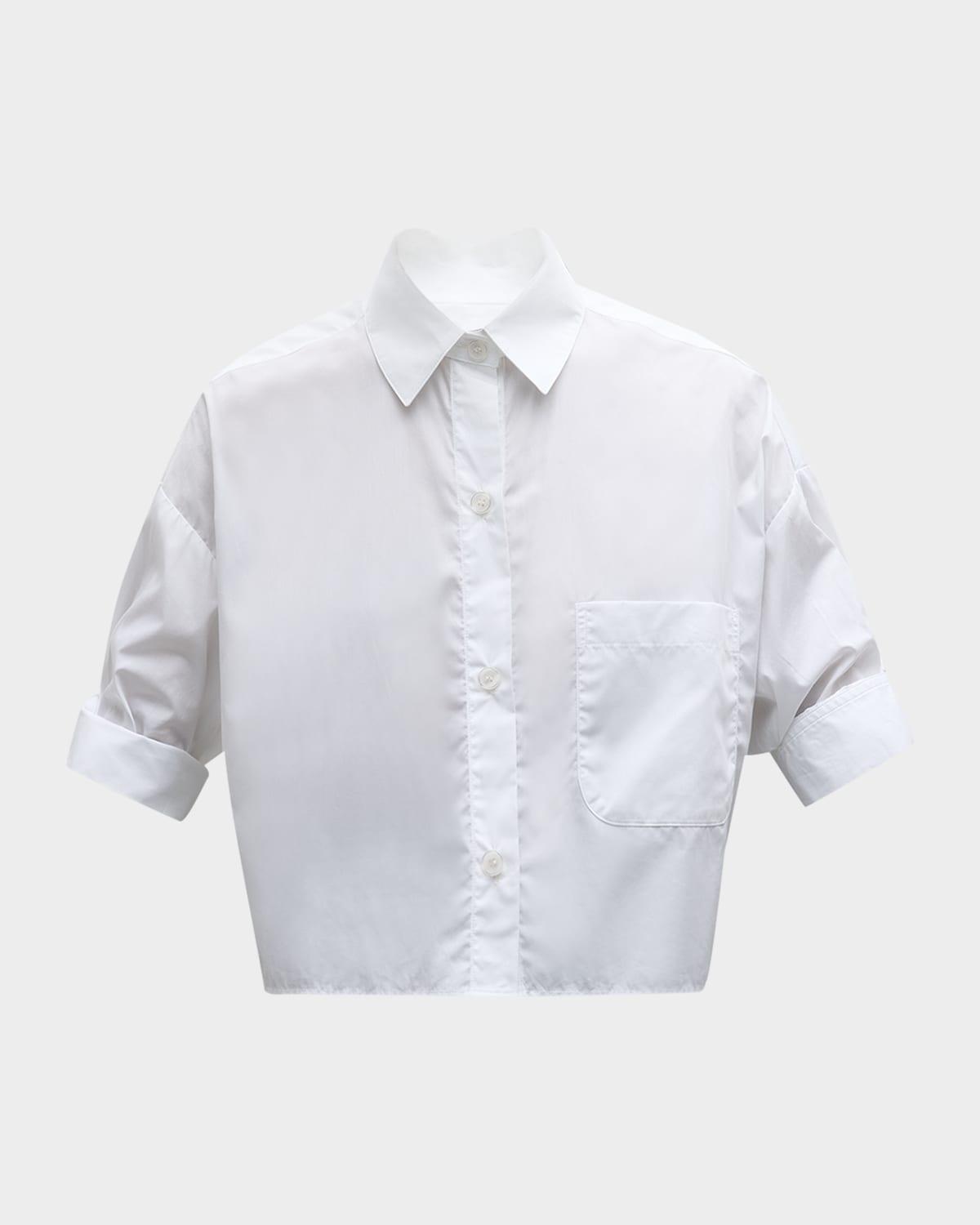 next ex cropped shirt in superfine cotton