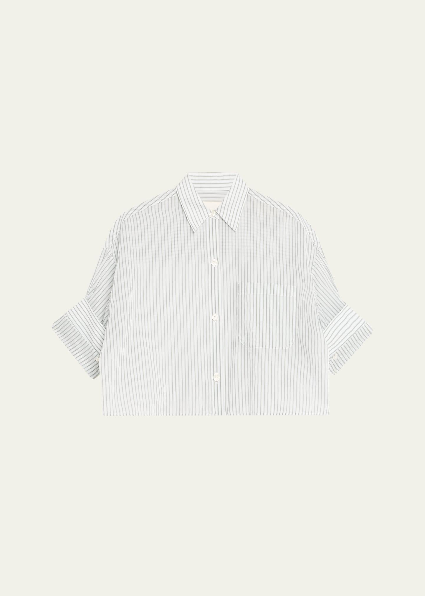 next ex striped button-front shirt