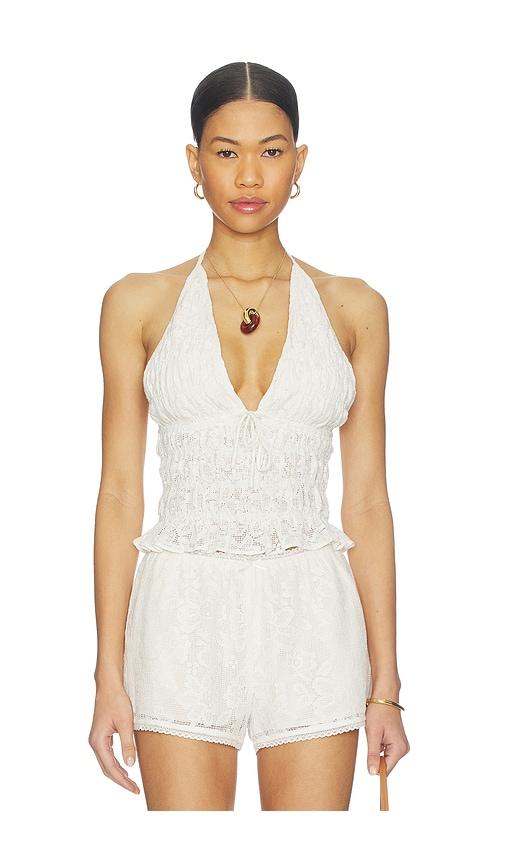 nia chandler top in ivory.