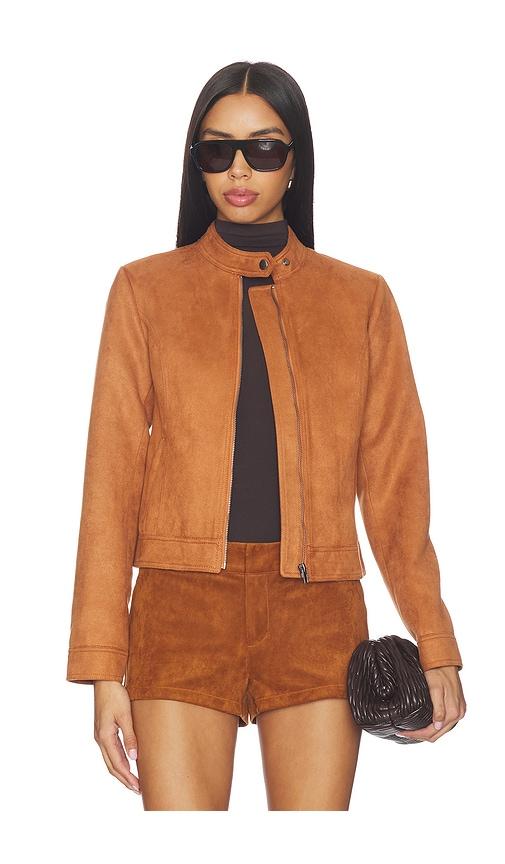 nia effie moto jacket in tan.