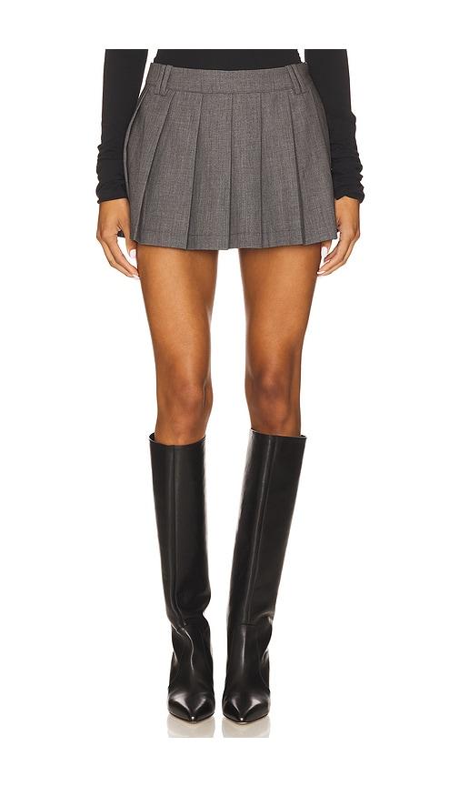 nia fennel skort in charcoal.