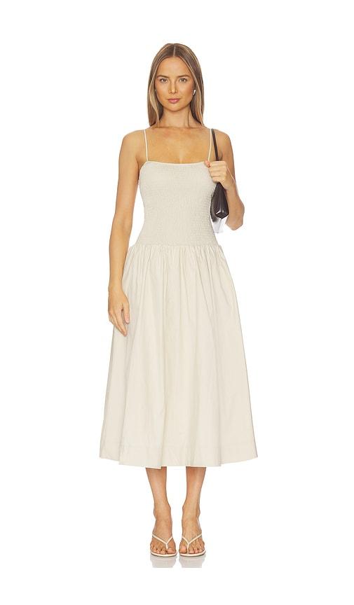 nia granada dress in beige.