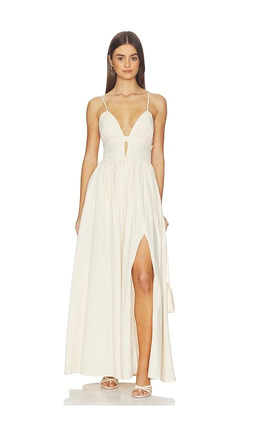 nia ibiza dress in nude.