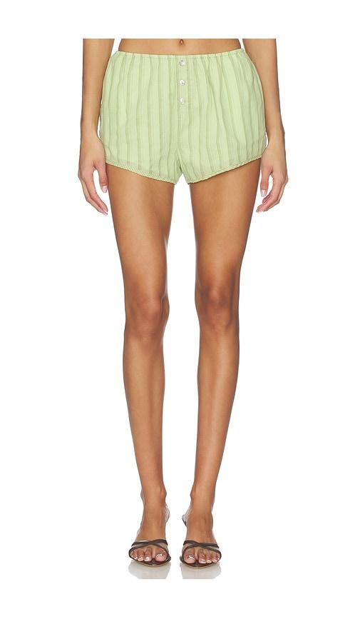 nia isadora short in green.