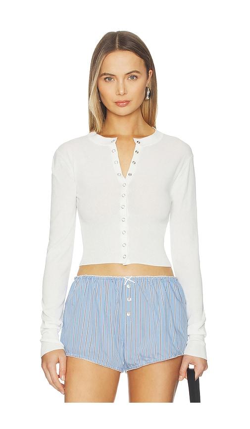 nia lucile cardigan in ivory.