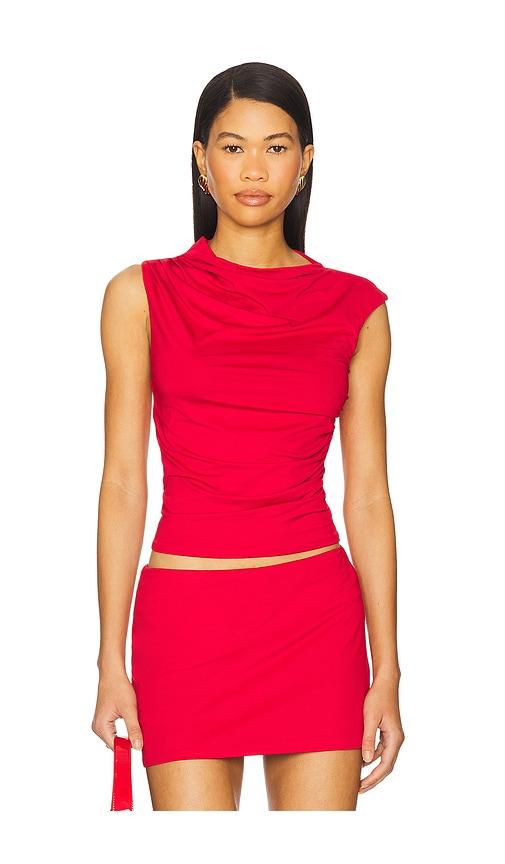 nia marge top in red.