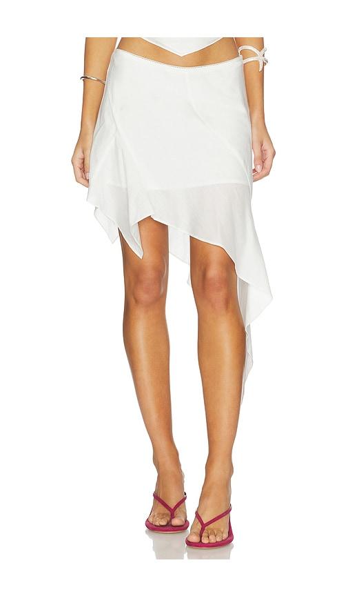 nia melodia skirt in white.