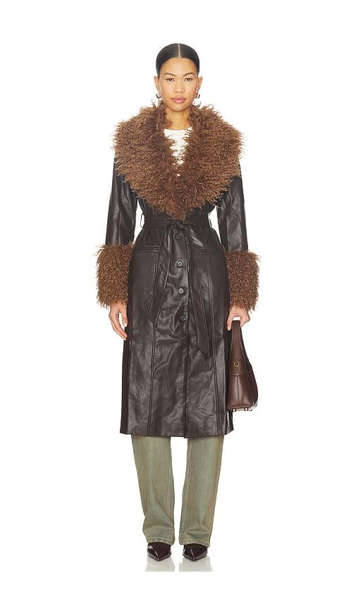 nia orla jacket in brown.