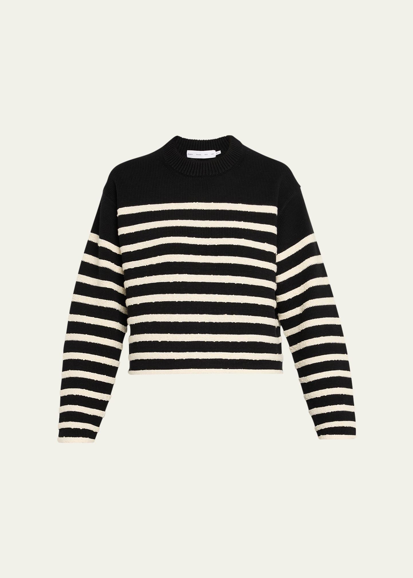 nia stripe bobble bouclé sweater