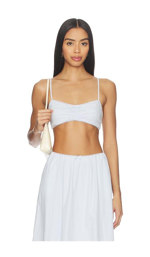 nia zed bralette in baby blue.