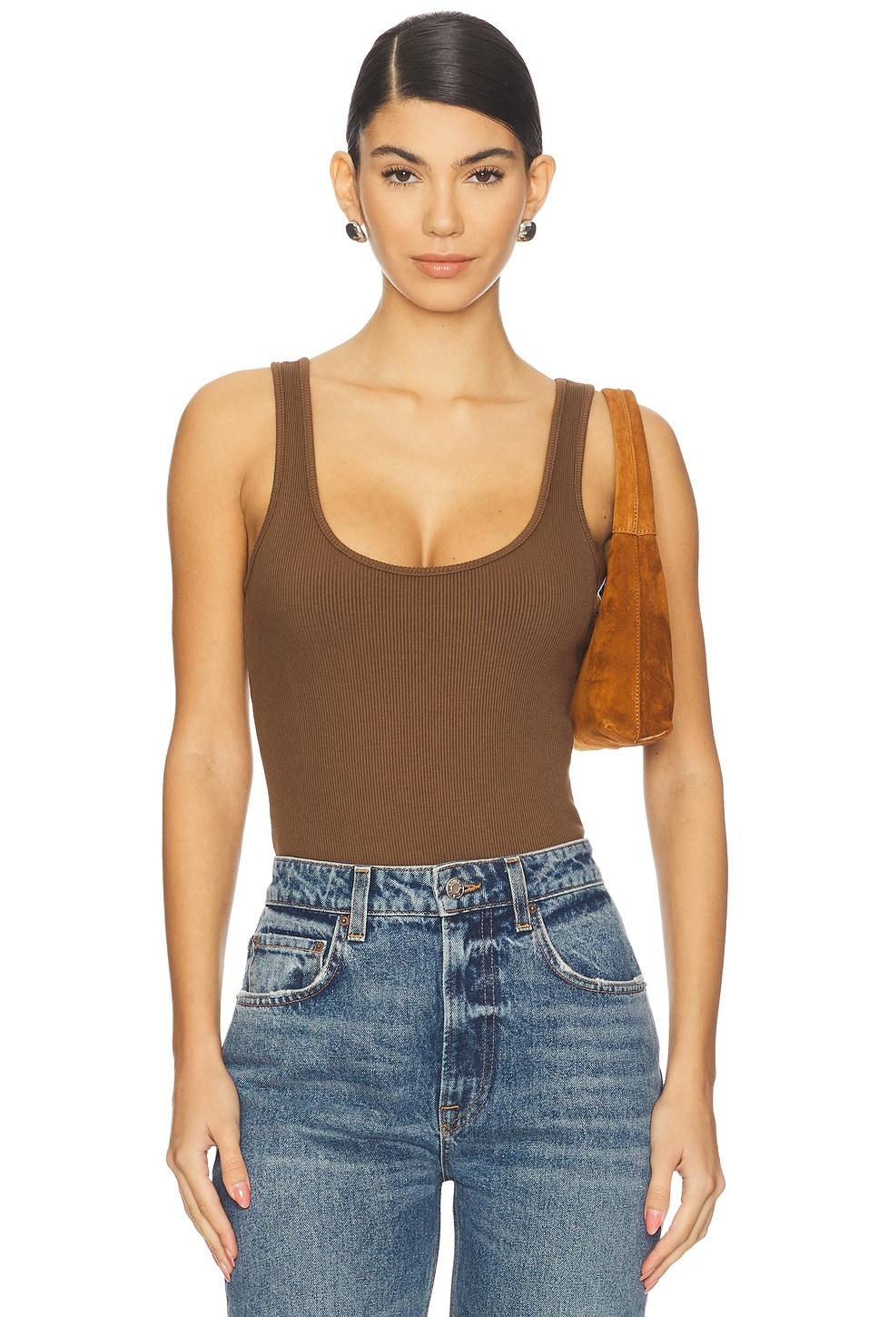 nica scoop neck tank bodysuit