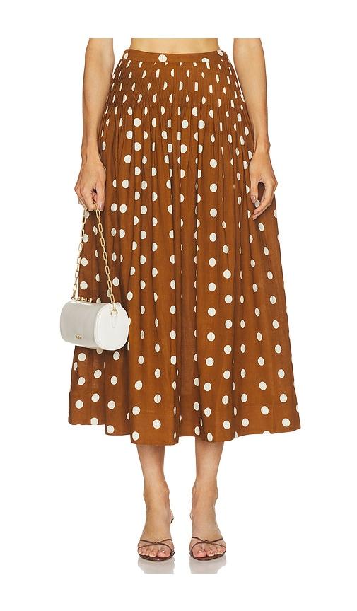 nicholas amabelle skirt in brown.