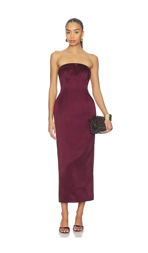 nicholas kasia dress in wine.