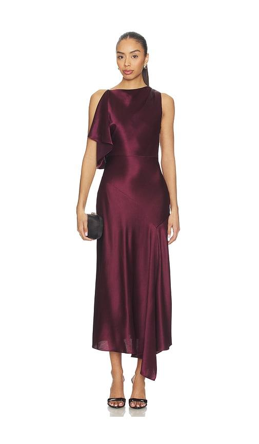 nicholas nayara dress in wine.