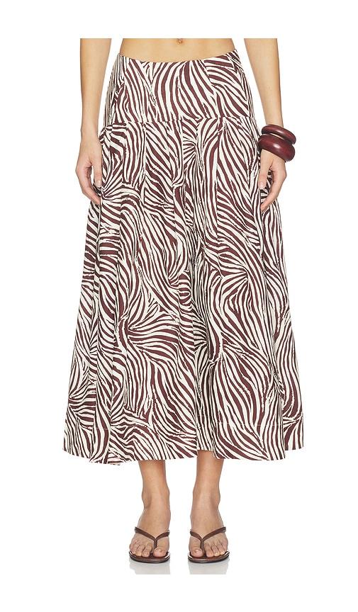 nicholas yasmin skirt in brown.