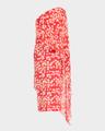 nick floral one-shoulder poncho ankle dress