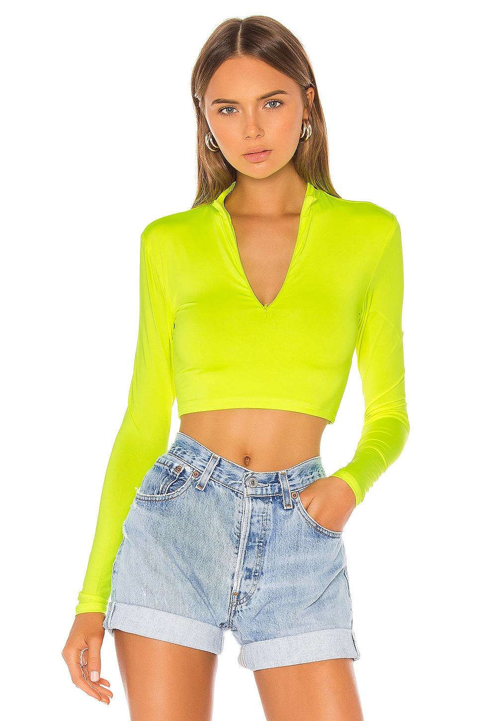 nicky zip crop top