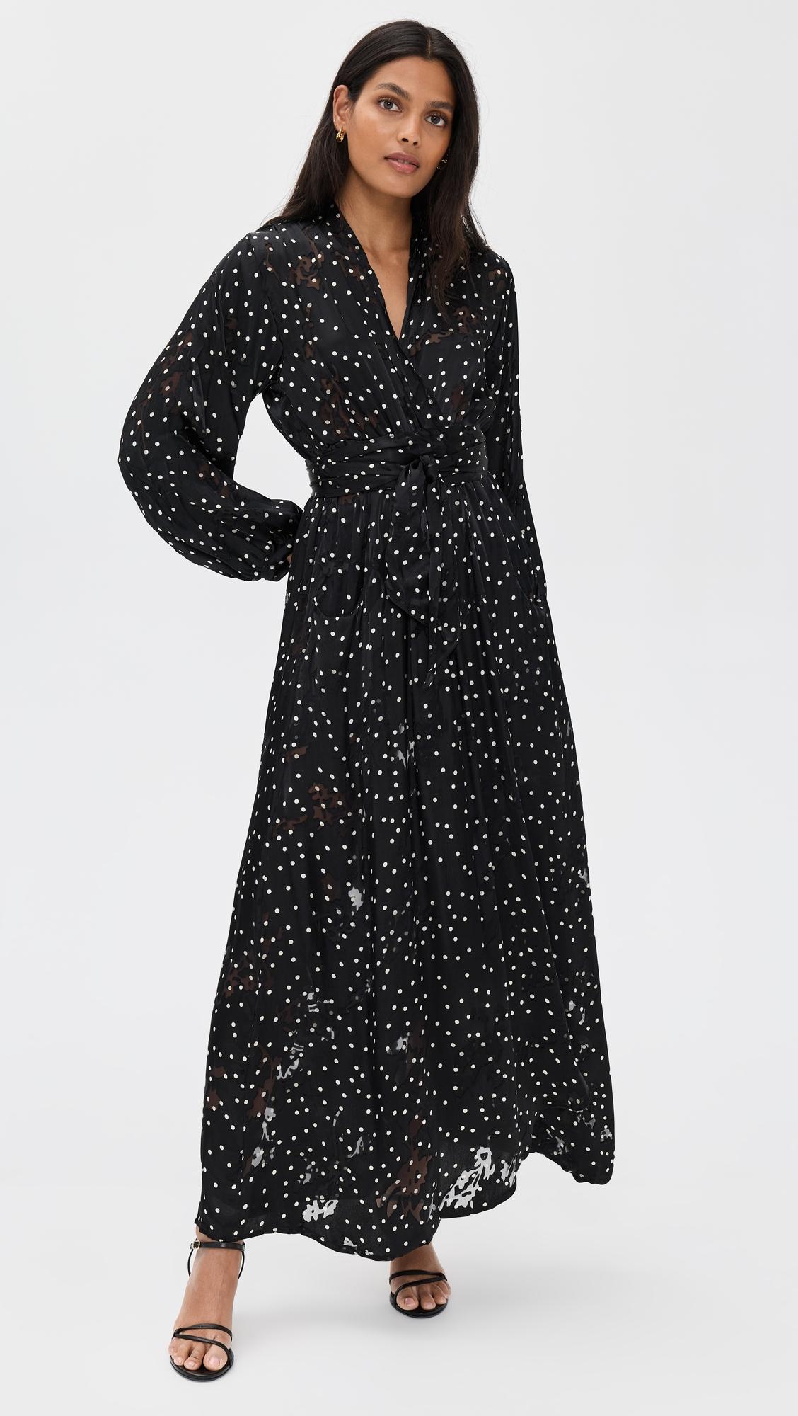 nico long sleeve maxi with sash